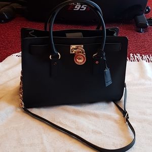 Michael Kors black Hamilton tote bag